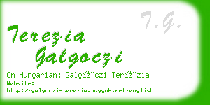 terezia galgoczi business card